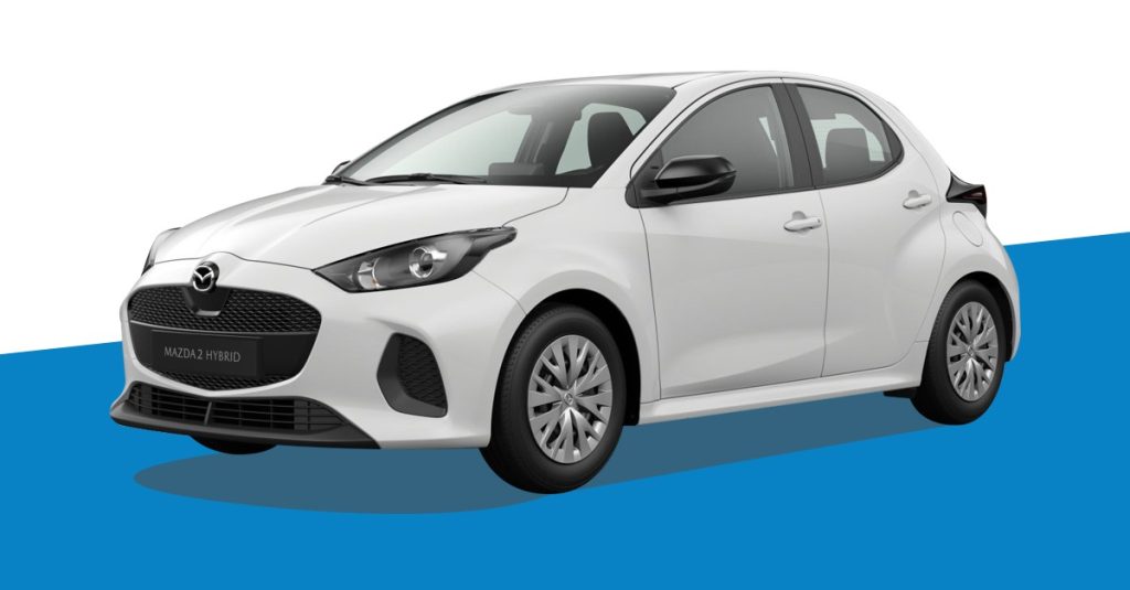 MAZDA 2 1.5 VVT 116 CV Full Hybrid Electric Prime Line Lunar White